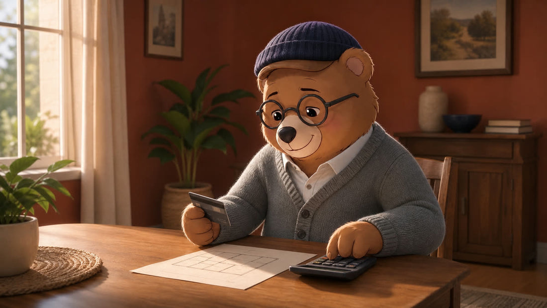 Teddy making a calm plan to pay off his credit card