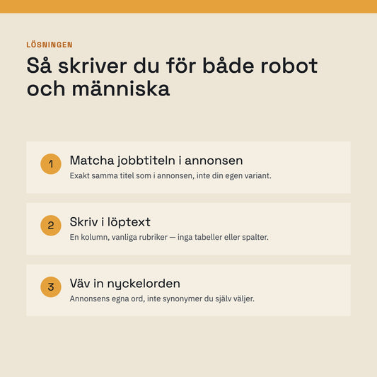 CV förbi ATS