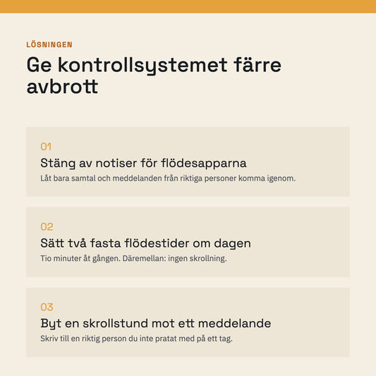 Stäng av flödet